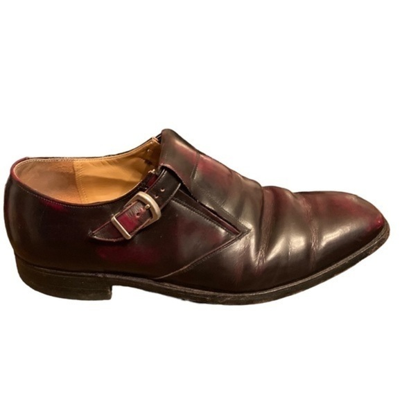 Johnston & Murphy Aristocrat Mens Burgundy Oxfords Size 9.5 with Side Buckle main image 10